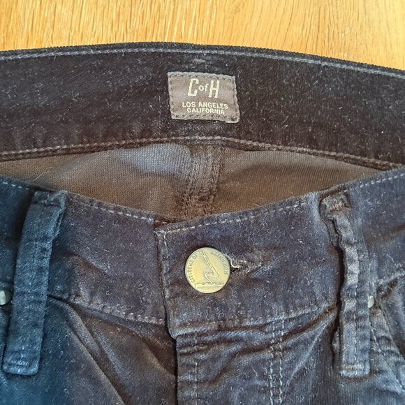 Citizens of Humanity Avedon Velvet Pants Low-Rise Skinny Leg Black - Picture 4 of 12